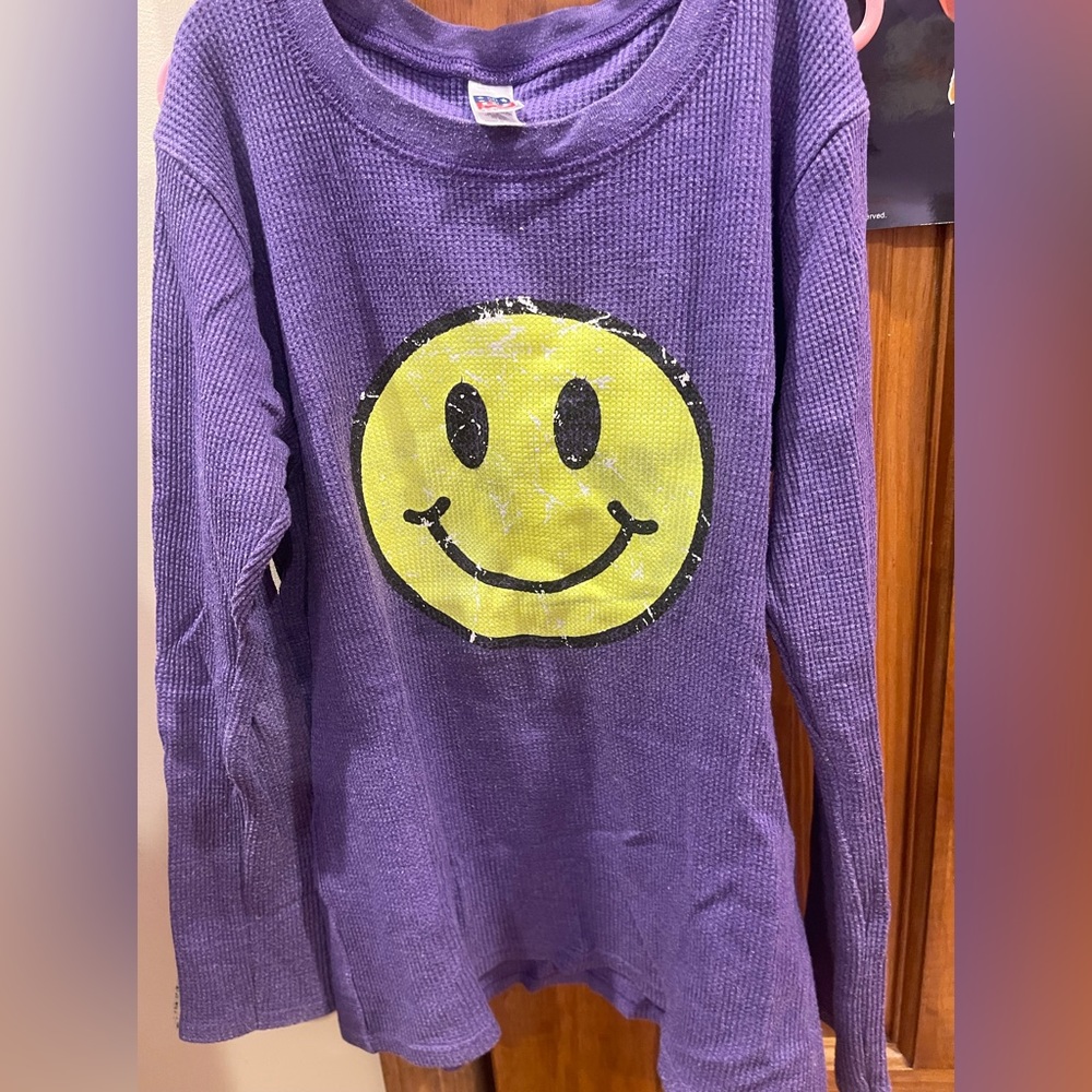 Royal apparel‎ kids purple waffle knit thermal shirt